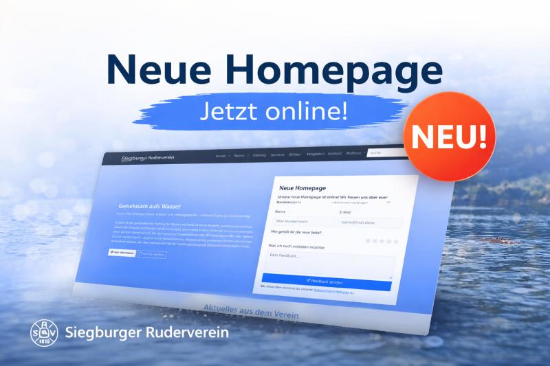 Der Siegburger Ruderverein mit neuem Kleid im Internet - die neue Homepage